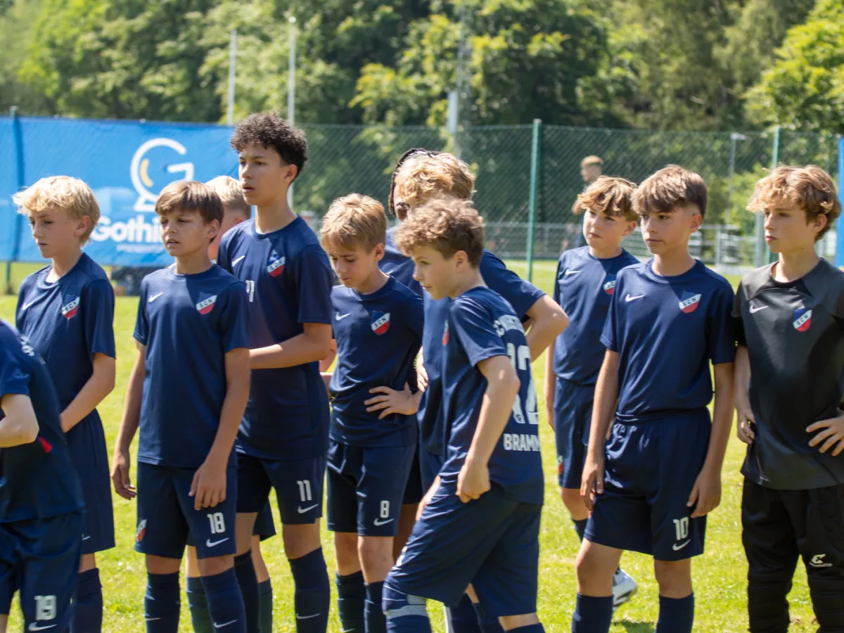 SCN-Mannschaft im Line-up beim Gothia Cup